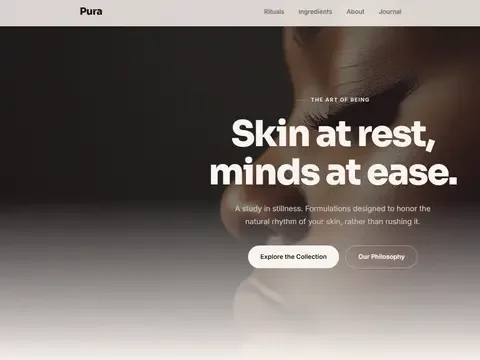 Pura Brand identity + web design project preview